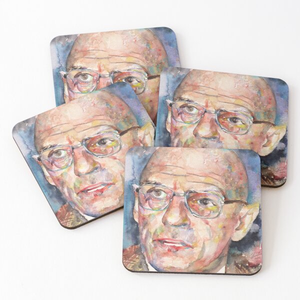 Item preview, MICHEL FOUCAULT watercolor portrait .4 designed and sold by lautir.
