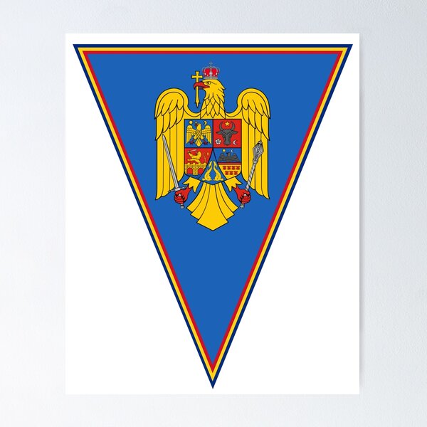 Item preview, Romania Flag & Coat of arms designed and sold by adamst555.