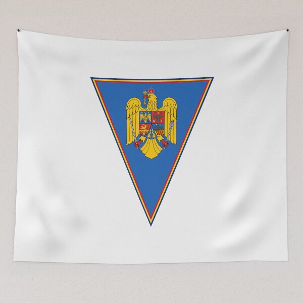 Item preview, Romania Flag & Coat of arms designed and sold by adamst555.