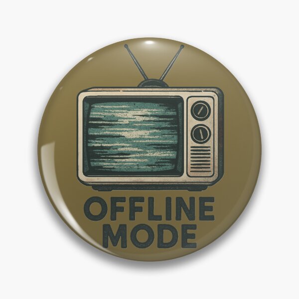 Item preview, Offline Mode – Retro Vintage TV Illustration designed and sold by LoomisDreams.
