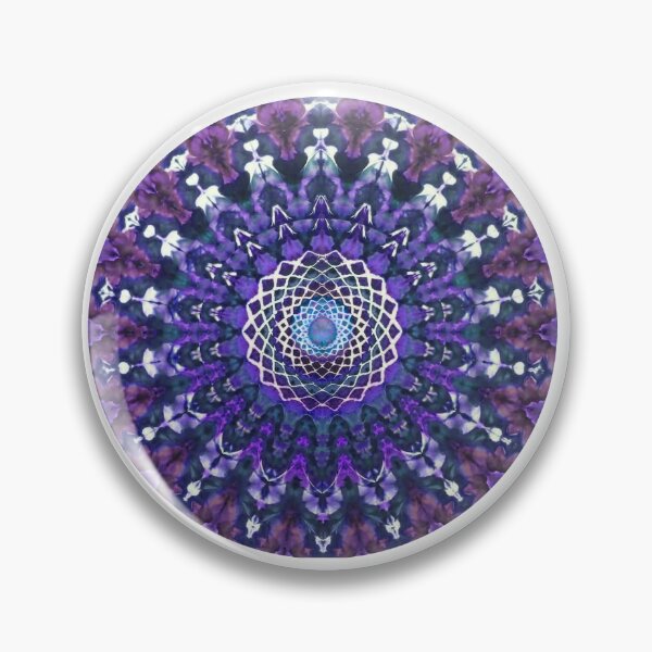 Item preview, Rueda de mandala con efecto tie-dye morado designed and sold by AuroraXGreen.
