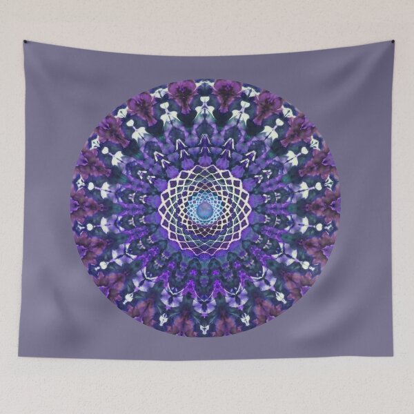 Item preview, Purple Tie Dye Mandala Wheel designed and sold by AuroraXGreen.