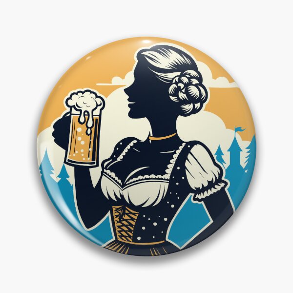 Item preview, Silhouette of Oktoberfest Beer Drinking Woman designed and sold by Ghost on Toast.