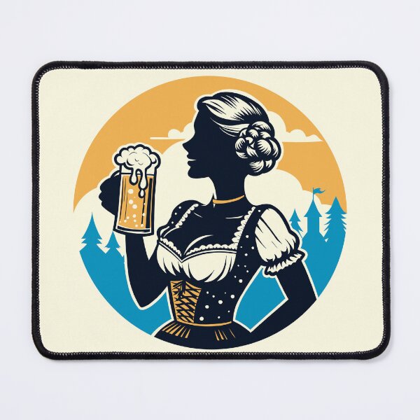 Item preview, Silhouette of Oktoberfest Beer Drinking Woman designed and sold by Ghost on Toast.