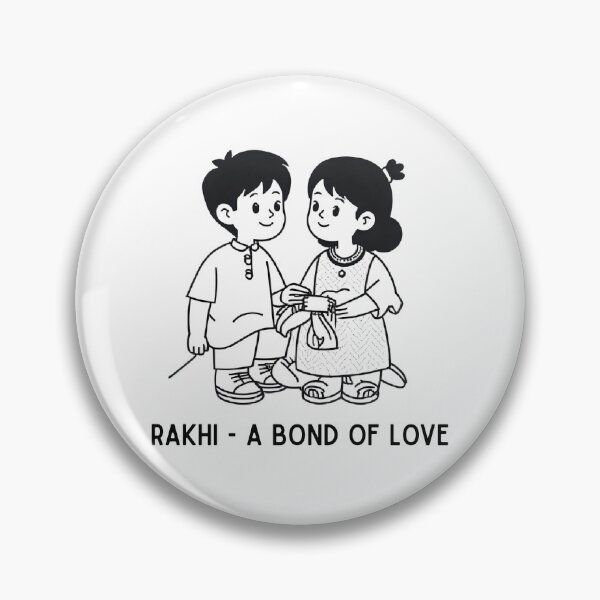 Item preview, Rakhi – A Bond of Love Sticker | Black & White Brother Sister Art designed and sold by SassyArtist9006.