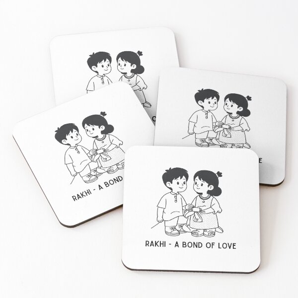 Item preview, Rakhi – A Bond of Love Sticker | Black & White Brother Sister Art designed and sold by SassyArtist9006.