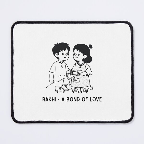 Item preview, Rakhi – A Bond of Love Sticker | Black & White Brother Sister Art designed and sold by SassyArtist9006.