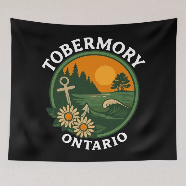 Item preview, Tobermory - Ontario (with White Lettering) designed and sold by VelvetRoom.