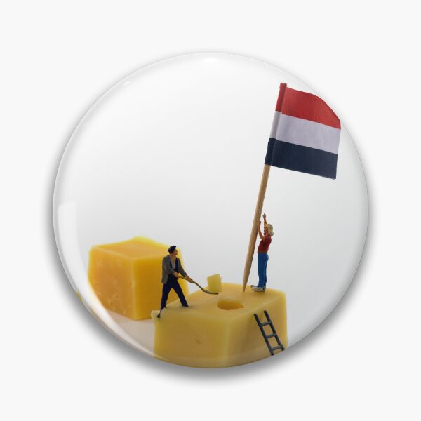 Item preview, little people putting flags on dutch cheese designed and sold by Por_photos.