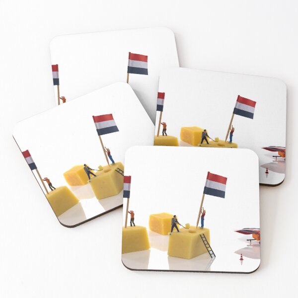 Item preview, little people putting flags on dutch cheese designed and sold by Por_photos.