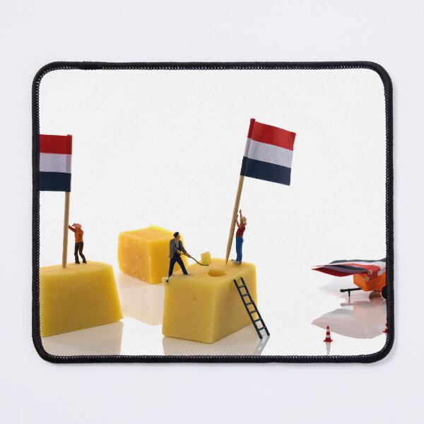 Item preview, little people putting flags on dutch cheese designed and sold by Por_photos.