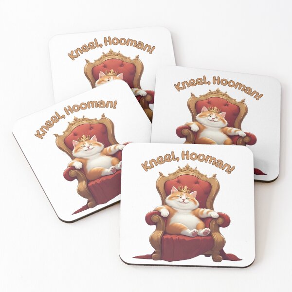 Item preview, Kneel, Hooman – Royal Cat on Throne Meme Art designed and sold by Pixel--Threads.