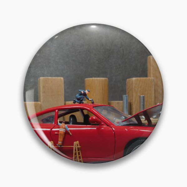 Item preview, little world car garage man busy with reparing cars designed and sold by Por_photos.