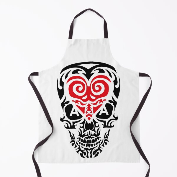 Item preview, tribal skull ace heart poker designed and sold by Achille3777.