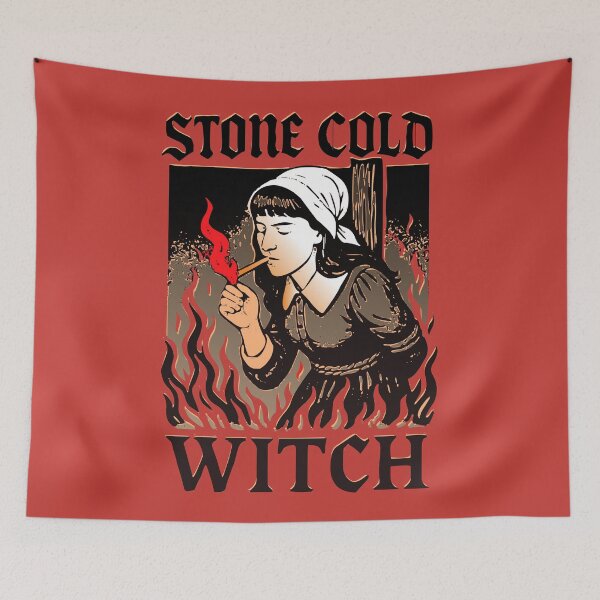 Item preview, Stone Cold Witch | Retro Burned at the Stake Smoking Meme Design designed and sold by Boris1987.