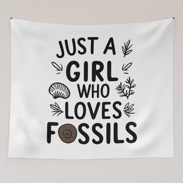 Item preview, Just a Girl Who Loves Fossils designed and sold by I-wanna-T-shirt.