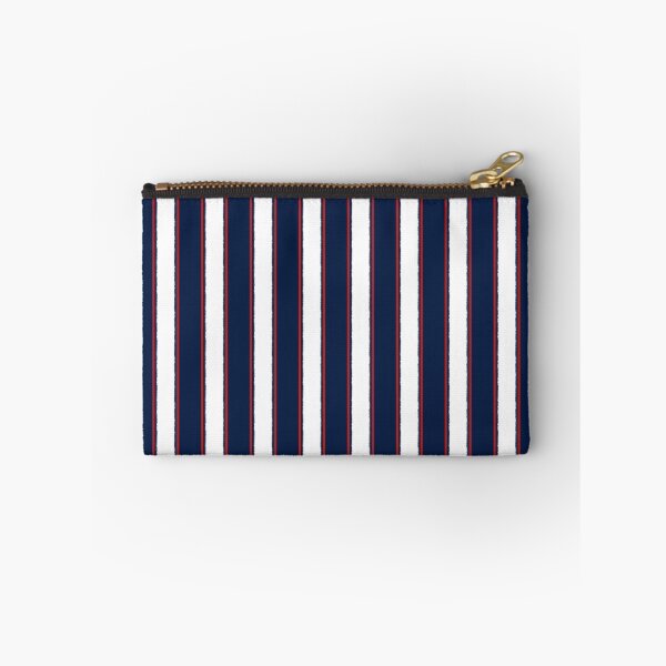 Item preview, Nautical Navy Blue Red White Rough Stripes Vertical Pattern designed and sold by kierkegaard.