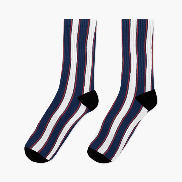 Item preview, Nautical Navy Blue Red White Rough Stripes Vertical Pattern designed and sold by kierkegaard.