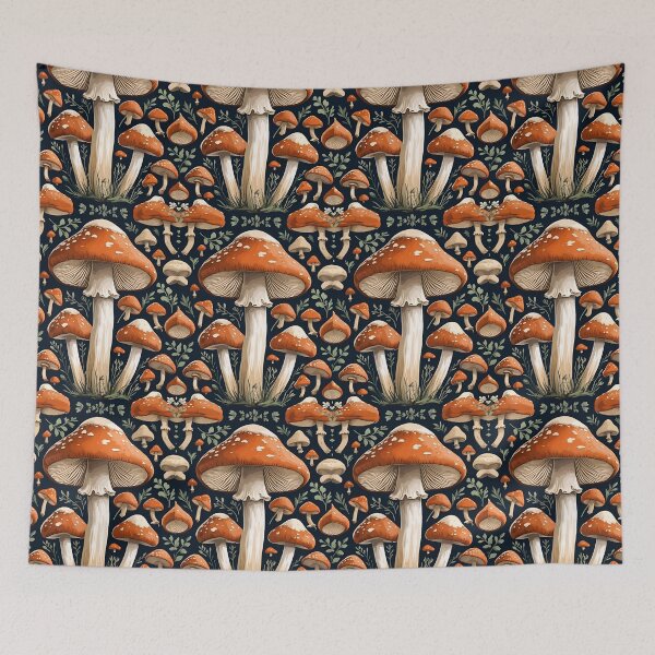 Item preview, Cottage Core Mushroom Pattern designed and sold by PatronesKawai.