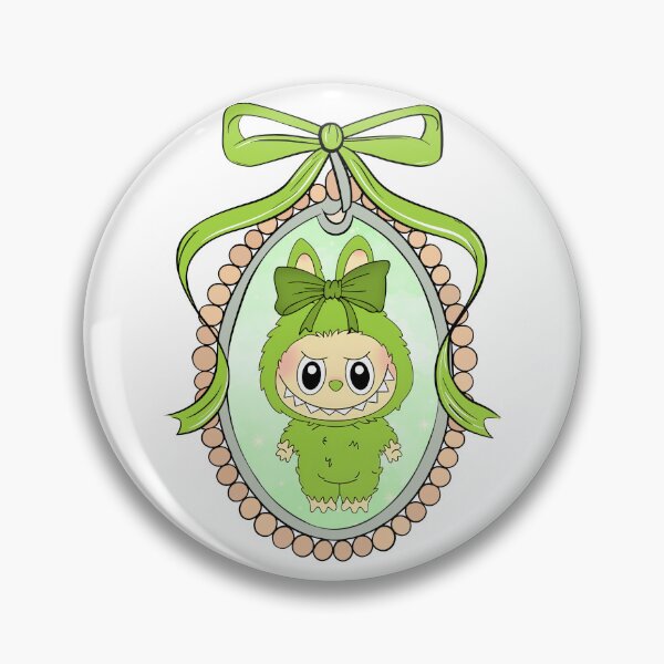 Item preview, Green Fluffy Bunny Doll in Bow Frame designed and sold by HasHs.