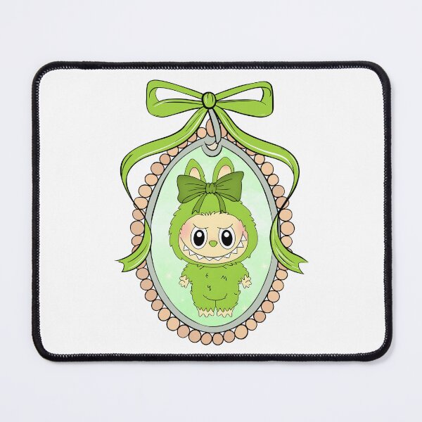 Item preview, Green Fluffy Bunny Doll in Bow Frame designed and sold by HasHs.