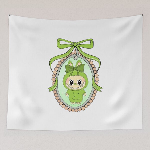 Item preview, Green Fluffy Bunny Doll in Bow Frame designed and sold by HasHs.