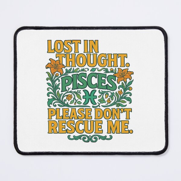 Item preview, Pisces "Lost in Thought. Please Don’t Rescue Me." Art Nouveau T-Shirt | Dreamy Zodiac Humor designed and sold by MySpiritTravels.