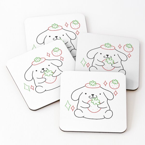 Item preview, Pompompurin with strawberries designed and sold by BleedingInk59.