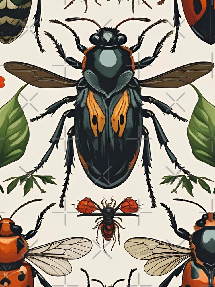 Thumbnail 4 of 4, iPhone Case, Cottage Core Insect Pattern designed and sold by PatronesKawai.