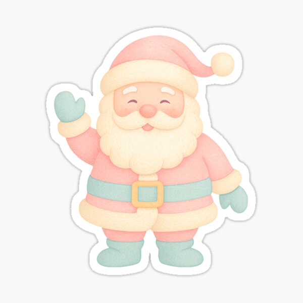 Item preview, Pastel Christmas Santa Claus aesthetic  designed and sold by FatBirdie.