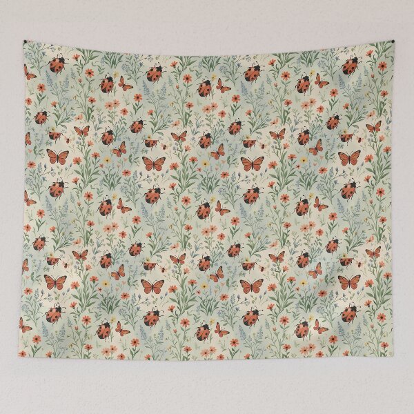 Item preview, Cottage Core Insect Pattern designed and sold by PatronesKawai.