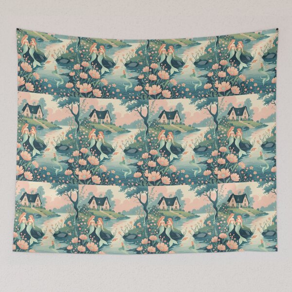 Item preview, Cottage Core Mermaid Pattern designed and sold by PatronesKawai.