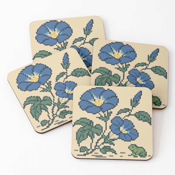 Item preview, Pixel Morning Glories and Frog designed and sold by Planthem.