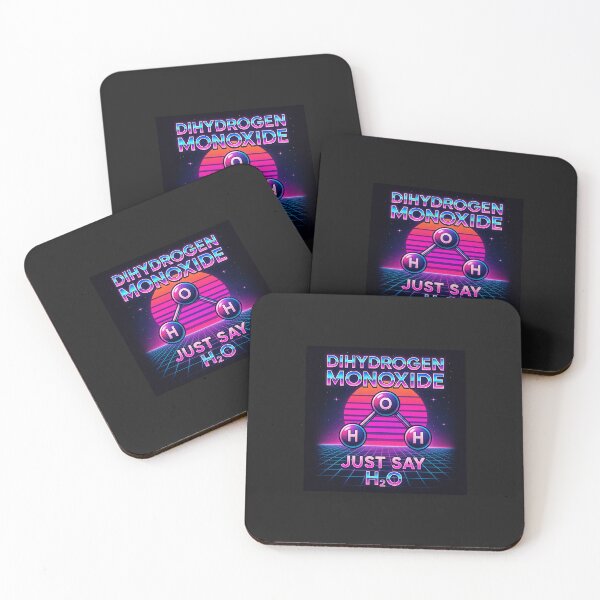 Item preview, Dihydrogen Monoxide Synthwave – Retro H₂O Parody Design designed and sold by Willebees.