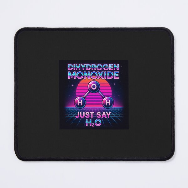 Item preview, Dihydrogen Monoxide Synthwave – Retro H₂O Parody Design designed and sold by Willebees.