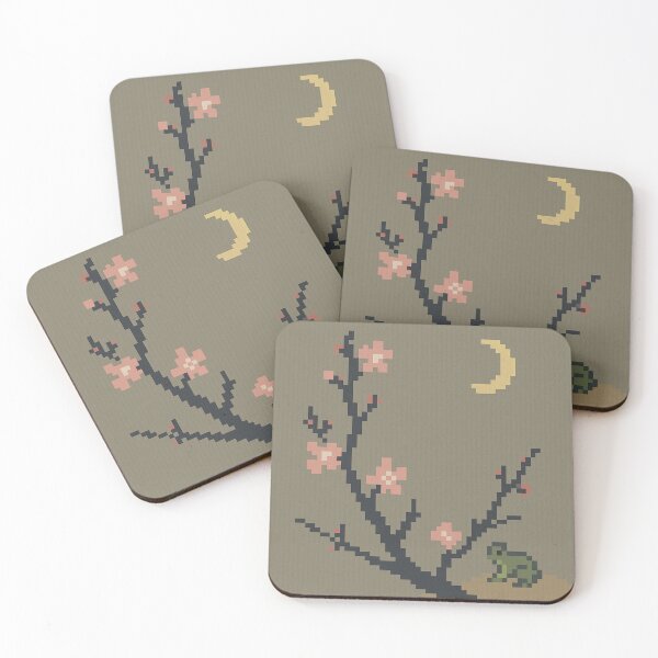 Item preview, Pixel Plum Blossoms and Moon designed and sold by Planthem.