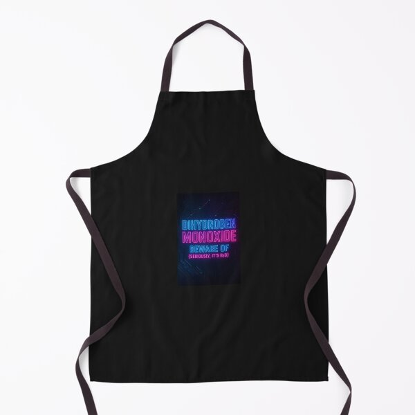 Item preview, Dihydrogen Monoxide Warning – Neon Tech Parody Design designed and sold by Willebees.