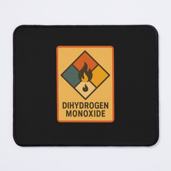 Item preview, Dihydrogen Monoxide Warning – Retro Chemical Hazard Parody Design designed and sold by Willebees.