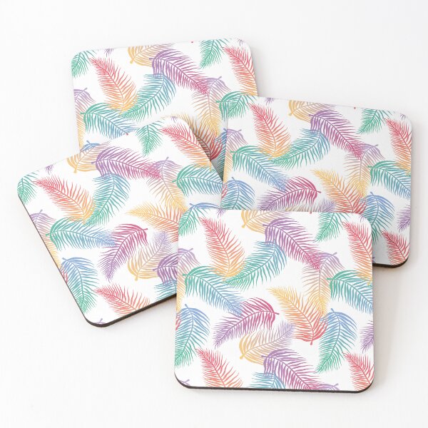 Item preview, Rainbow Tropical Palms Print - White designed and sold by Daniel Bevis Design.