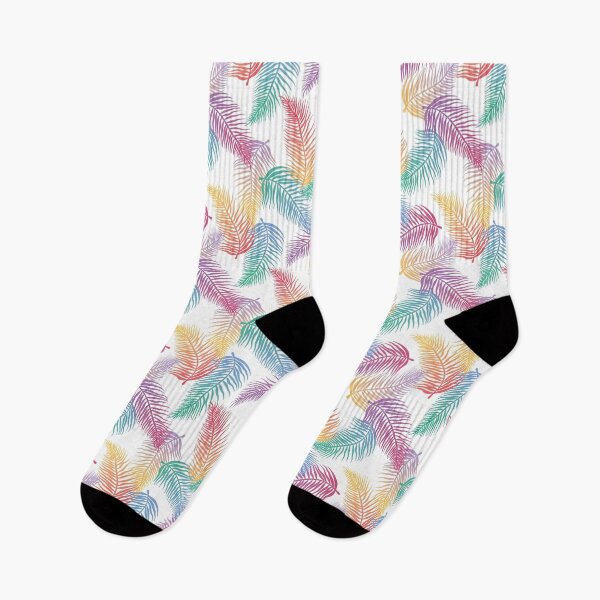 Item preview, Rainbow Tropical Palms Print - White designed and sold by Daniel Bevis Design.