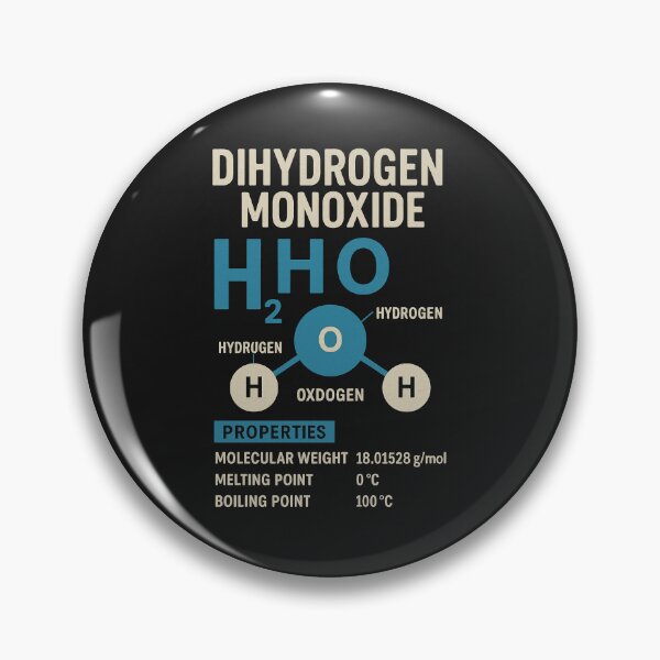 Item preview, Dihydrogen Monoxide Properties Chart – Vintage Science Parody Design designed and sold by Willebees.