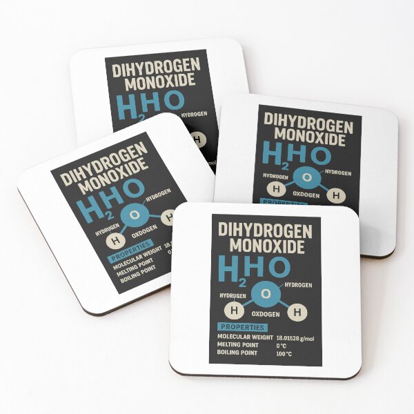 Item preview, Dihydrogen Monoxide Properties Chart – Vintage Science Parody Design designed and sold by Willebees.
