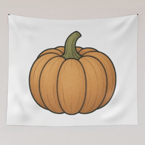 Item preview, Pumpkin Illustration – Classic Orange Autumn Harvest Art designed and sold by Vendeloc.
