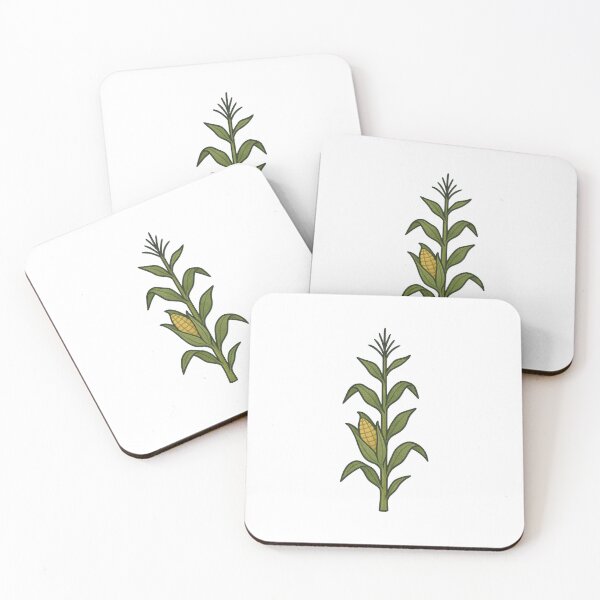 Item preview, Corn Plant Illustration – Green Stalk with Golden Ear Autumn Harvest Design designed and sold by Vendeloc.