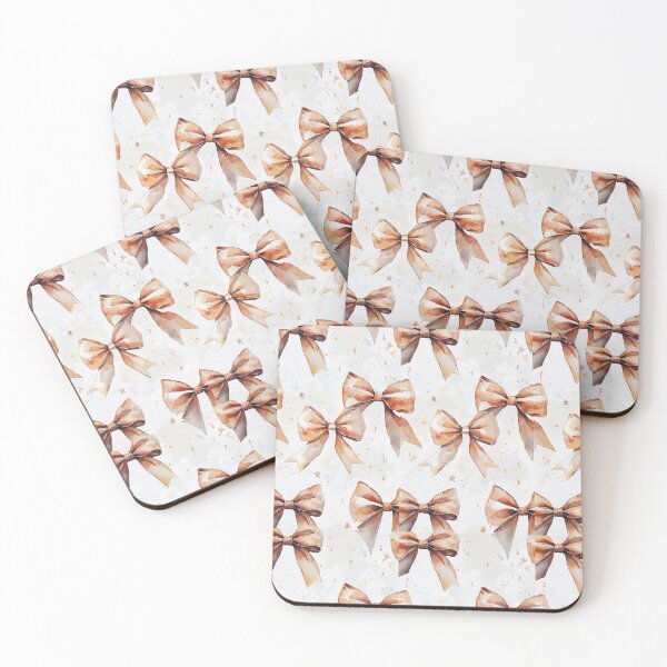 Item preview, Coquette Bow Seamless Pattern – Pink and Brown Cute Girly Design – Y2K Aesthetic Digital Print for Fabric & Accessories designed and sold by ChuckleSpace.