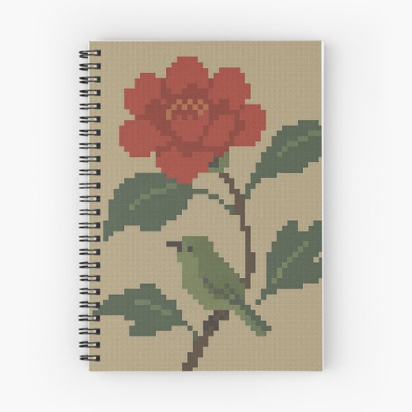 Item preview, Pixel Camellia and Green Warbler designed and sold by Planthem.