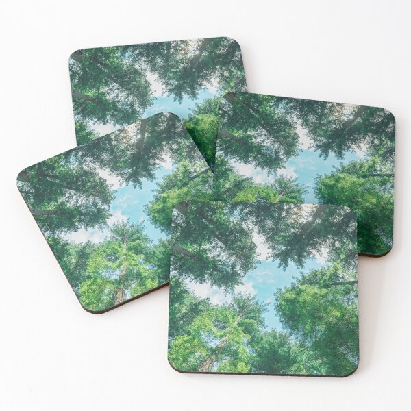 Item preview, Evergreen Forest Canopy – Misty Mountain Trees & Sky View designed and sold by artcascadia.