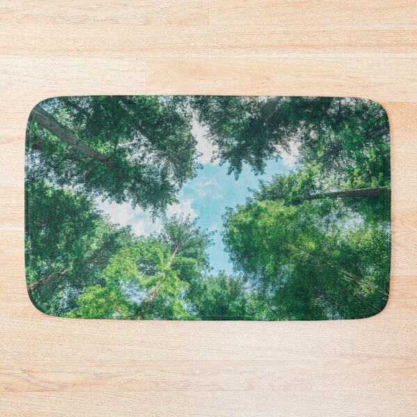 Item preview, Evergreen Forest Canopy – Misty Mountain Trees & Sky View designed and sold by artcascadia.