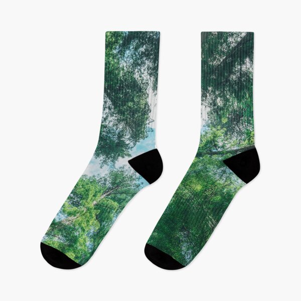 Item preview, Evergreen Forest Canopy – Misty Mountain Trees & Sky View designed and sold by artcascadia.