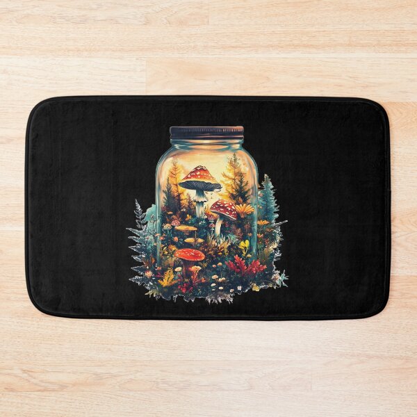 Item preview, Mushroom Jar Watercolor Design – Enchanted Cottagecore Fauna Art – Whimsical Mushroomcore designed and sold by ChuckleSpace.
